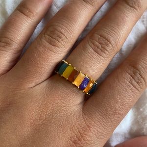Madewell Multicolor Gem Ring 7